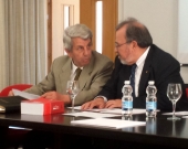 El Presidente de la FICP, el Prof. Dr. de Vicente Remesal, abre el XIX Seminario. A la dcha., el Presidentes de Honor de la FICP y director del XIX Seminario, Prof. Dr. Dr. h.c. mult. Luzón Peña.