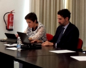 De izq. a dcha., los Profs. Dres. García Mosquera y Rodríguez Vázquez.