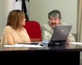 El Prof. Dr. Carbonell Mateu interviene en el debate tras la ponencia de la Prof. Dra. Durán Seco.