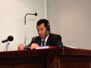 4. Facultad Derecho Univ. León. El Prof. D. Jaime Lombana durante la defensa de su tesis doctoral.