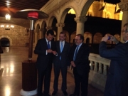7. Celebración del doctorado en el Hostal de San Marcos, León. Entrega de la medalla de Doctor al Prof. Dr. Lombana por sus maestros y co-directores Profs. Dres. Luzón Peña y Díaz y García Conlledo.