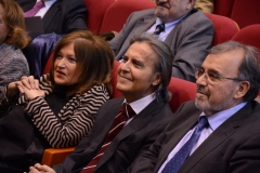 De izq. a dcha., la Prof. Dra. Francesca Puigpelat Martí, los Profs. Dres. Dres. h.c. mult. Mir Puig* y Luzón Peña*