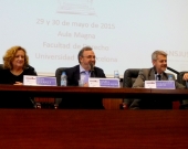 Imagen de la Clausura del I Congreso: de izq. a dcha., los Profs. Dres. Corcoy Bidasolo, Luzón Peña y Gómez Martín