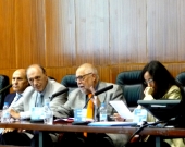 El Prof. Dr. Dr. h.c. mult. Muñoz Conde modera la 1ª mesa del I Congreso.