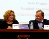 Los Profs. Dres. Corcoy Bidasolo y Luzón Peña durante la Clausura del I Congreso