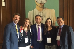 De izq. a dcha., los Profs. Dres. Basilico, Vallejo Jiménez, Forero Ramírez, la Prof. Escobar Vélez y el Prof. Dr. Sotomayor Acosta.