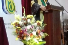 11-10-2016. El Prof. Dr. Dr. h.c. mult. Luzón Peña durante la impartición de su Lectio Doctoralis