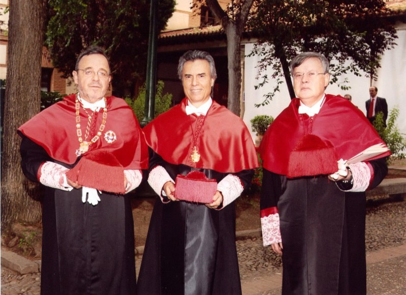 14. Claustro del rectorado de la Univ. Alcalá: Patronos de la FICP: Profs. Luzón, Mir Puig y Jorge Barreiro.