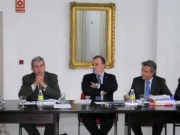 22. Apertura del XI Seminario Interuniversitario Internacional de Derecho Penal  (Homenaje al Prof. Mir por su Doctorado h. c.) Univ. Alcalá, Fac. Derecho, 10-11 junio de 2008: de izquierda a derecha, los Profs. Dres. Corcoy, de Vicente Remesal, Luzón Peña, Mir y Díaz y García Conlledo.