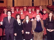 79. Investidura del Prof. Luzón como Prof. Honorario de la Facultad de Derecho de Orense, Univ. Vigo, 20 enero 2006. El Prof. Honorario, su escuela e invitados: 1ª fila: Profs. Virxilio Rodríguez Vázquez, Inma Valeije, Silvia Martínez Cantón, Manuel Burgos Toimil, Marta Vicente de Gregorio; 2ª fila: Profs. María Trapero, de Vicente Remesal, Luzón, Díaz y García Conlledo, Paredes Castañón, Raquel Roso; 3ª fila: Profs. Marta García Mosquera, Isabel Durán Seco, Inés Olaizola, José Manuel García Sobrado.