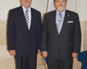 8-7-2016. El Prof. Dr. Dr. h.c. mult. Luzón Peña junto al Excmo. Sr. Dr. Marvin Aguilar.
