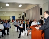 8-7-2016. El Prof. Dr. Dr. h.c. mult. Luzón Peña durante su ponencia en la CSJ