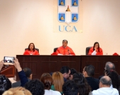 15-7-2016. Imagen del tribunal de tesis, compuesto por los Profs. Dres. Julio Andrés Sampedro Arrubla, M.ª Trapero Barreales y M.ª Asunción Moreno Castillo