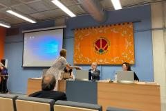 Obtención por la Prof. Dra. Paz Francés Lecumberri una plaza de Prof. Titular de D. penal en la Univ. Pública de Navarra, Pamplona, 19 de julio.