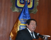 2016-10-13 El Prof. Dr. Palomino Manchego durante su Laudatio.
