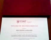 2016-10 5 diploma reconoc a DL XI Curso Internac Univ. San Martin de Porres c estuche